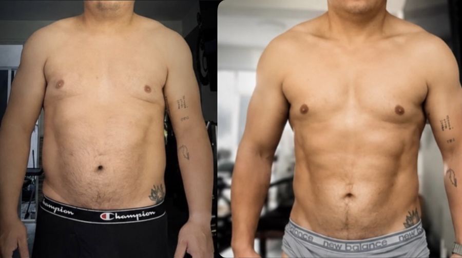 Antes y después de Luis, de frente